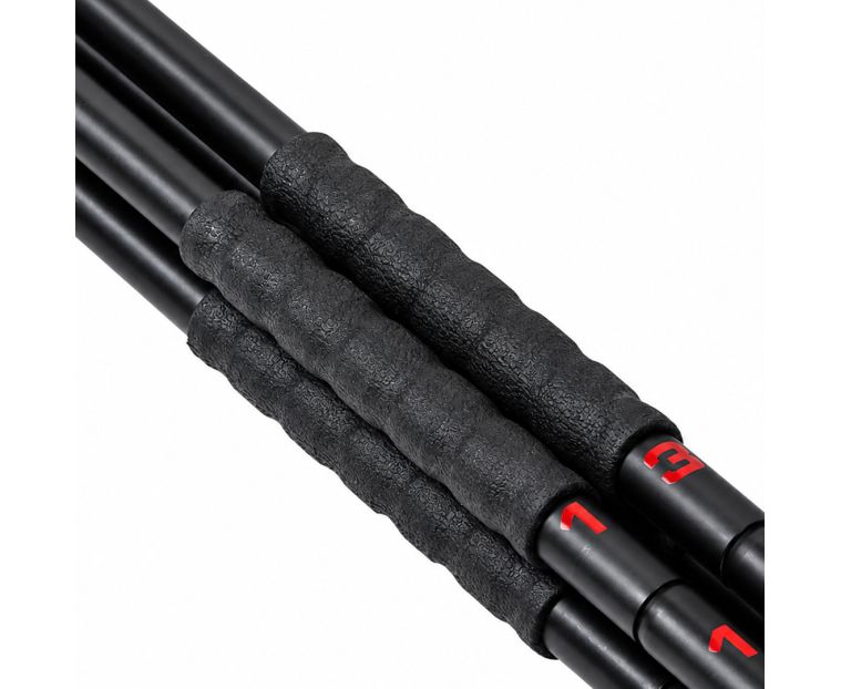 Mjoelner Fenris II, Black Aluminium Quad Sticks, rubber grips