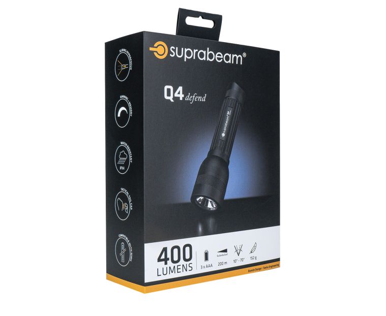 Q4defend – 3×AAA incl., slide hyperfocus dimmable L:129 mm 6
